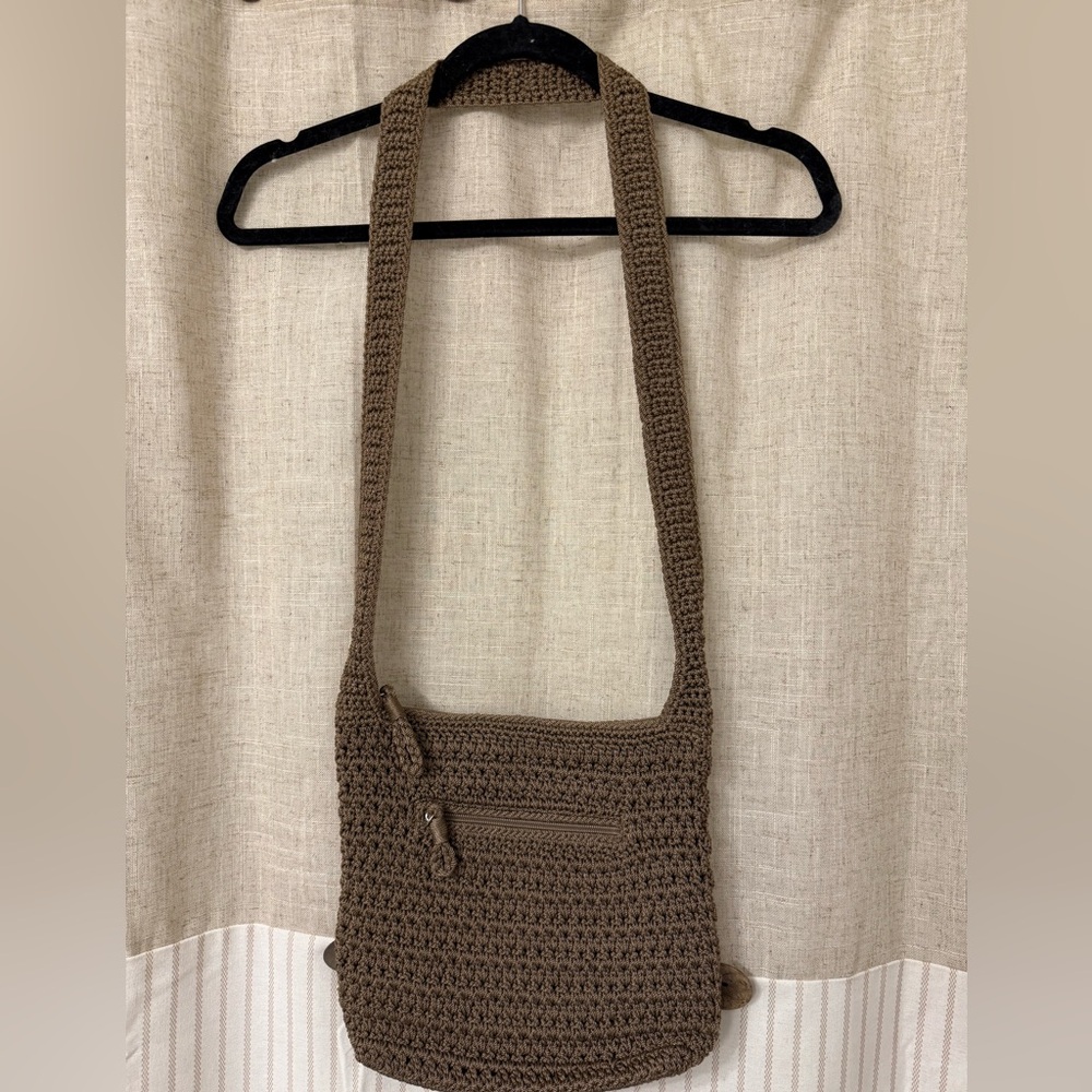 The Sak Brown Crochet Crossbody Bag